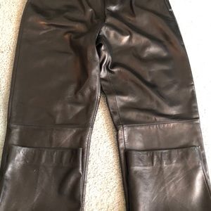 NWT black leather pants